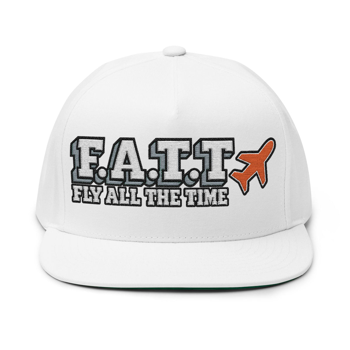 F.A.T.T Miami Jersey Matching Snapback — Aqua / Orange | Cotton