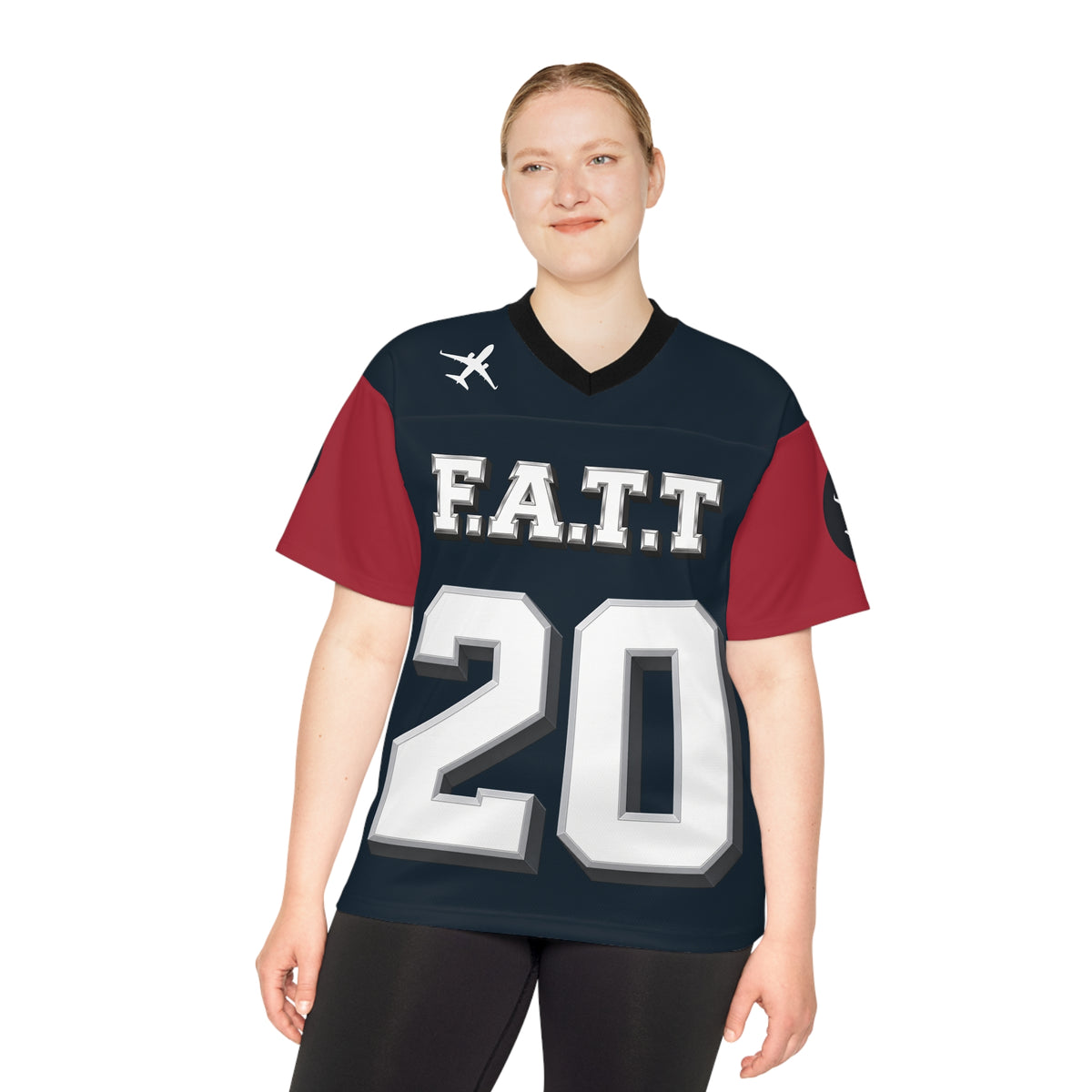 F.A.T.T #20 Football Jersey — Houston | Deep Blue / Red
