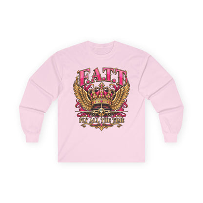 F.A.T.T Women’s Pink & Gold Crown Graphic Long Sleeve