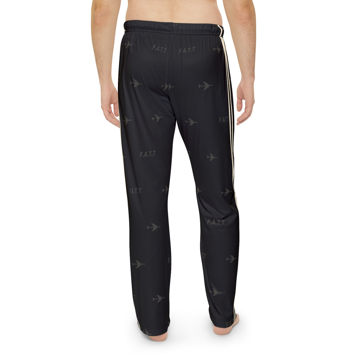 F.A.T.T Men's Flight Lounge Pants — Jet Black / Cream
