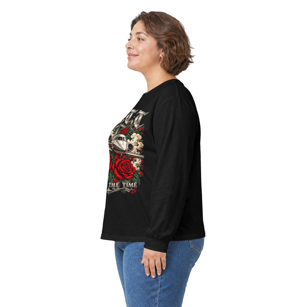F.A.T.T Red Rose Flight Graphic Long Sleeve