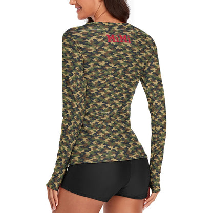 MiMi by FATT Women’s Camo Long Sleeve — Camouflage / Red
