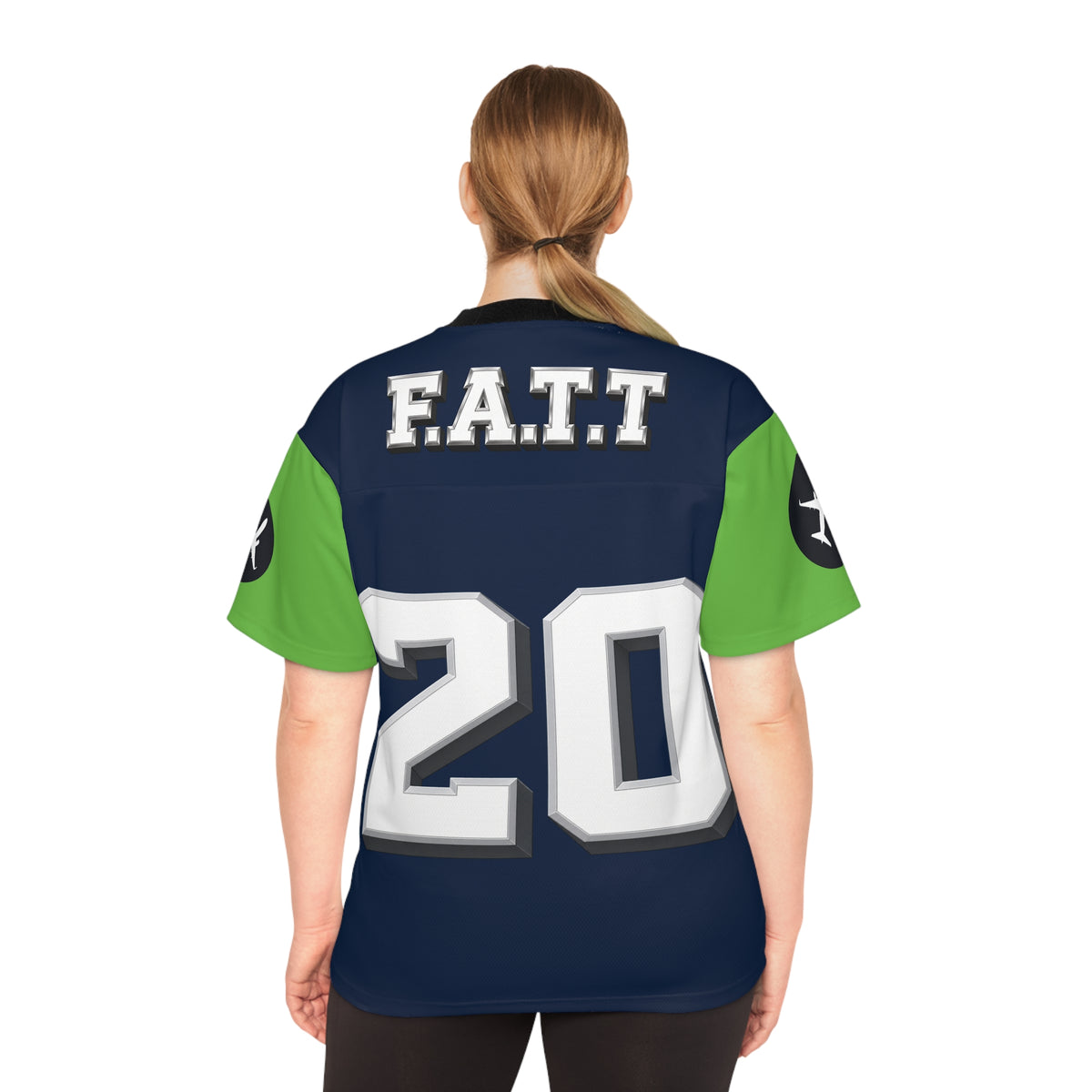 F.A.T.T #20 Football Jersey — Seattle | Navy / Action Green