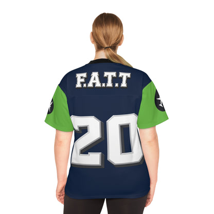 F.A.T.T #20 Football Jersey — Seattle | Navy / Action Green