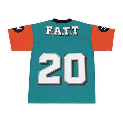 F.A.T.T #20 Football Jersey — Miami | Aqua / Orange
