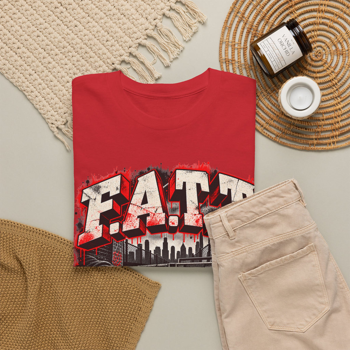 F.A.T.T Turntable Graphic Tee — Bred / Chicago | Cotton S–5XL