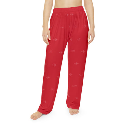F.A.T.T Women's Flight Lounge Pants — Cherry Red / White