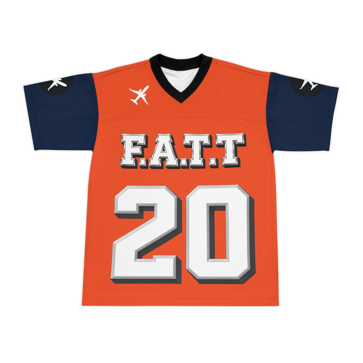 F.A.T.T #20 Football Jersey — Denver | Orange / Navy