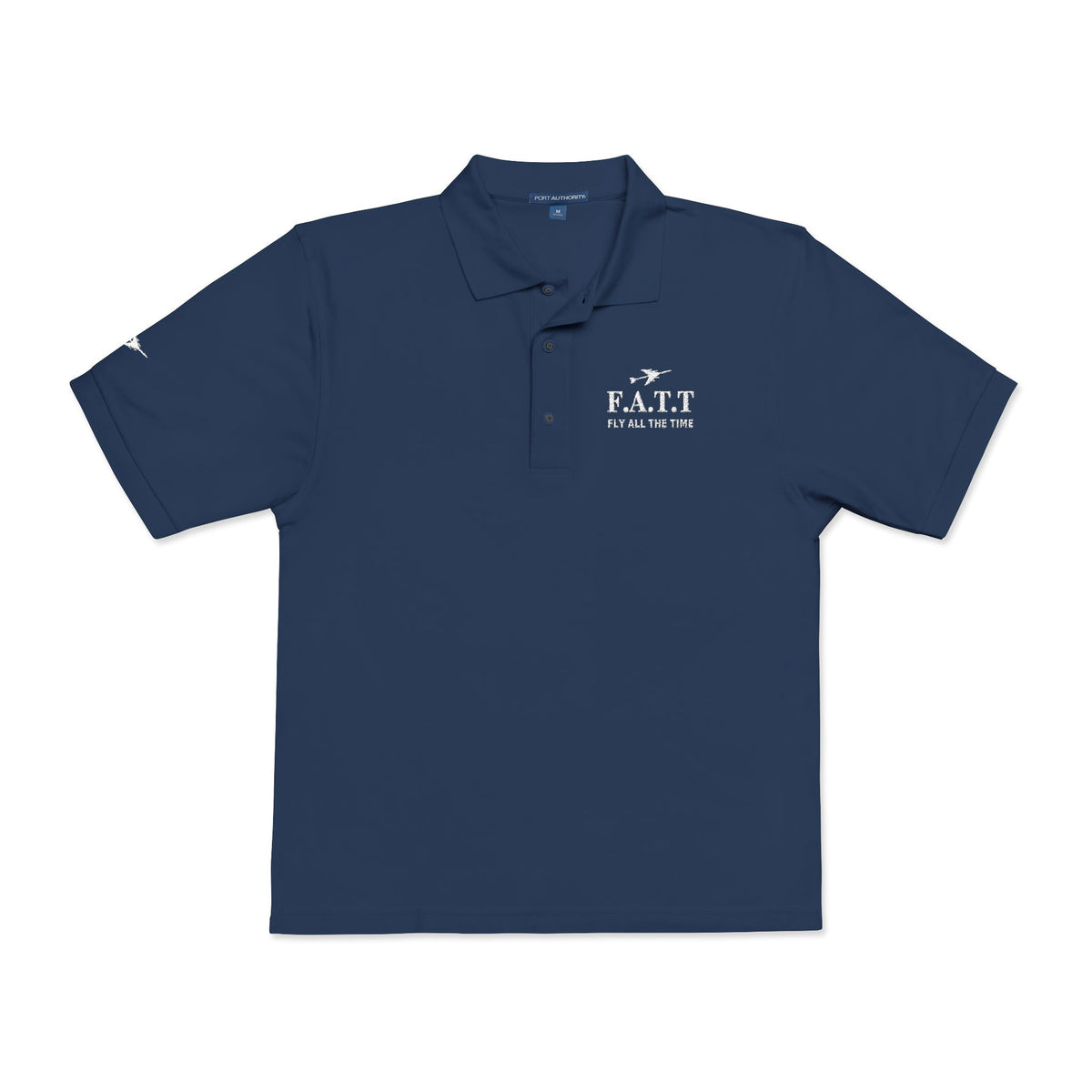 F.A.T.T Signature Embroidered Polo — White Stitch