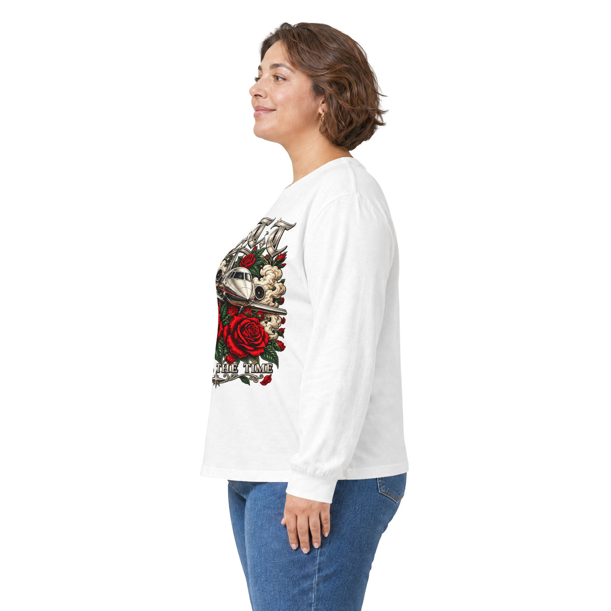F.A.T.T Red Rose Flight Graphic Long Sleeve
