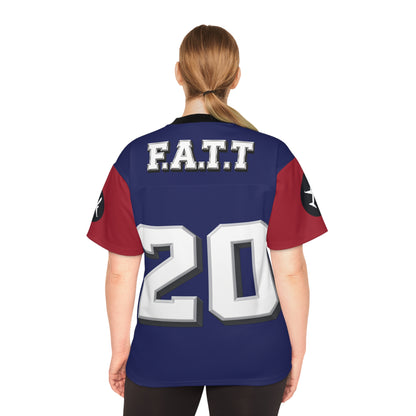 F.A.T.T #20 Football Jersey — New York Blue | Blue / Red