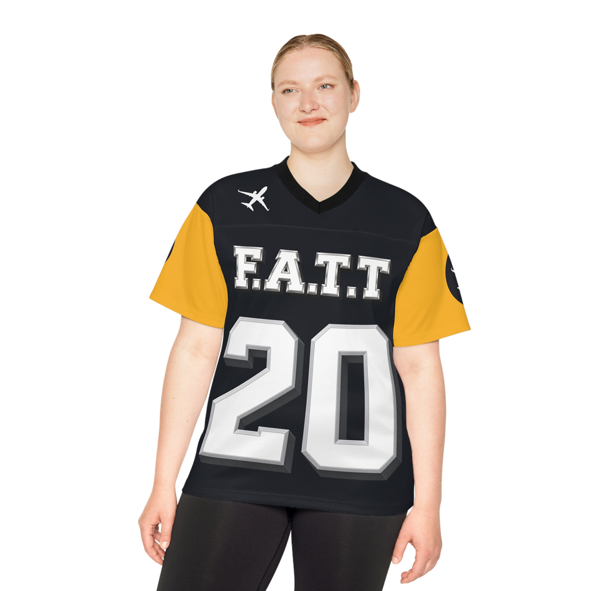 F.A.T.T #20 Football Jersey — Pittsburgh | Black / Gold