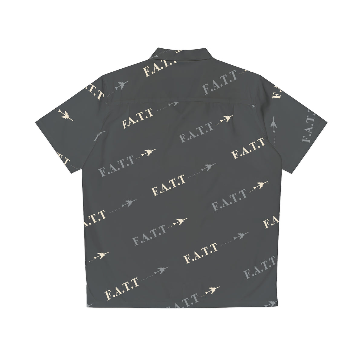 F.A.T.T Flight Monogram Button-Up — Steel Grey / Ivory