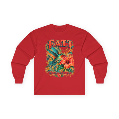 F.A.T.T Women’s Hummingbird & Hibiscus Graphic Long Sleeve