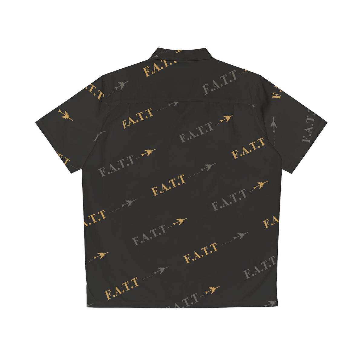 F.A.T.T Flight Monogram Button-Up — Black / Gold