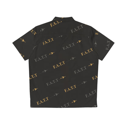 F.A.T.T Flight Monogram Button-Up — Black / Gold