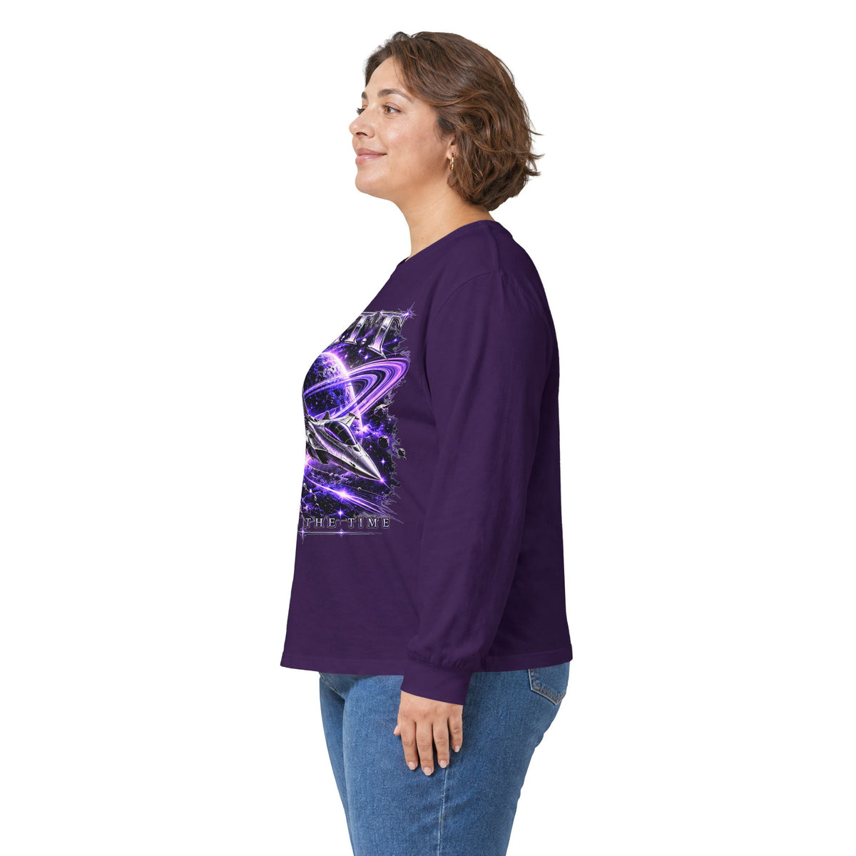 F.A.T.T Purple Space Flight Graphic Long Sleeve
