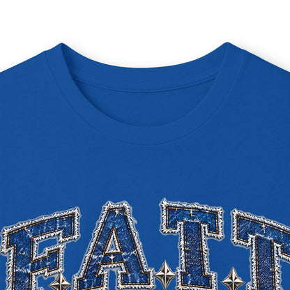 F.A.T.T Women’s Denim Bow Graphic Long Sleeve