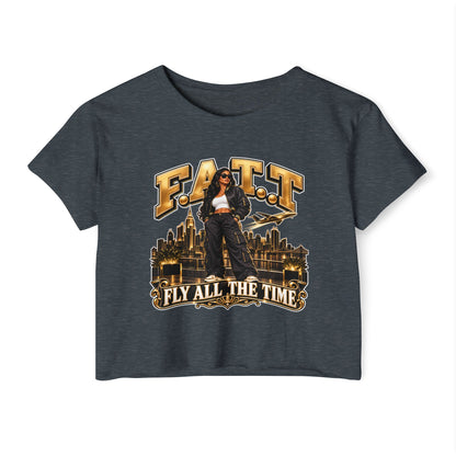 F.A.T.T Women's Gold City Graphic Crop Top