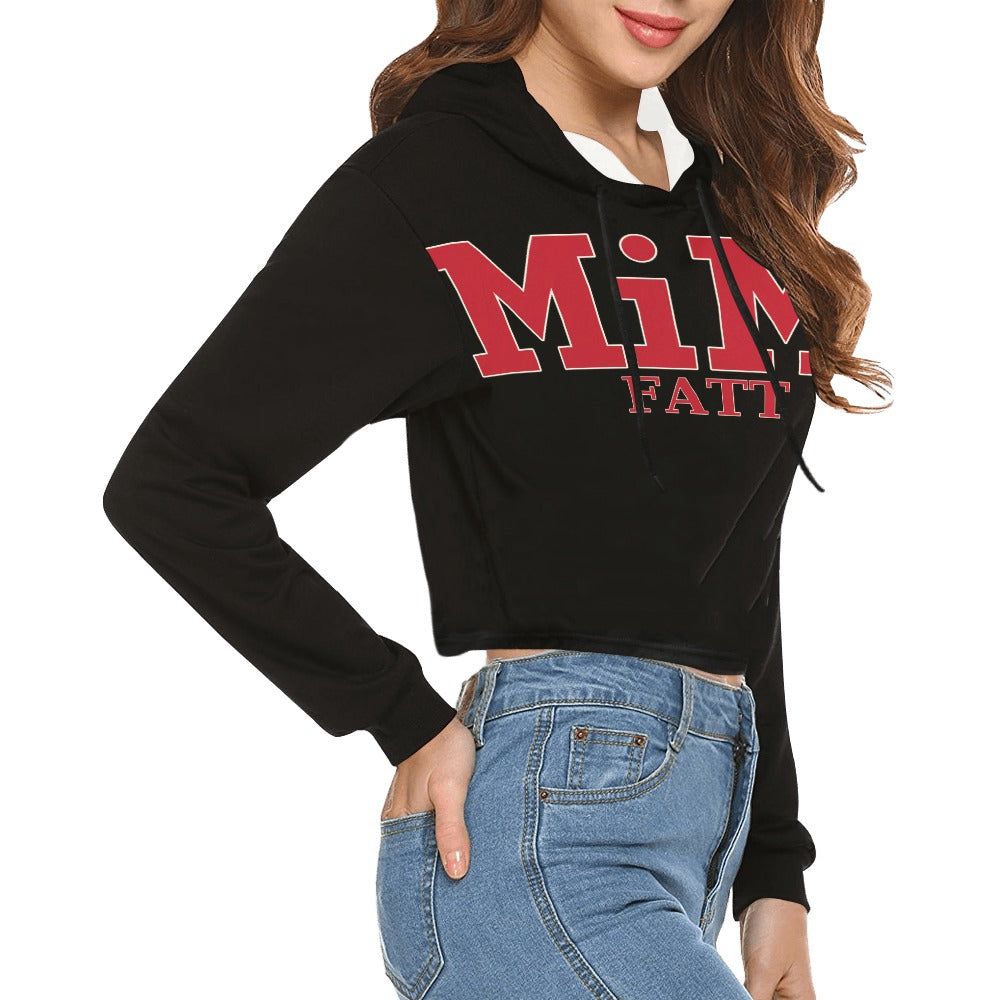 MiMi by FATT Women’s Cropped Hoodie — Black, Red & Camouflage
