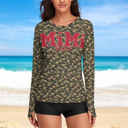 MiMi by FATT Women’s Camo Long Sleeve — Camouflage / Red