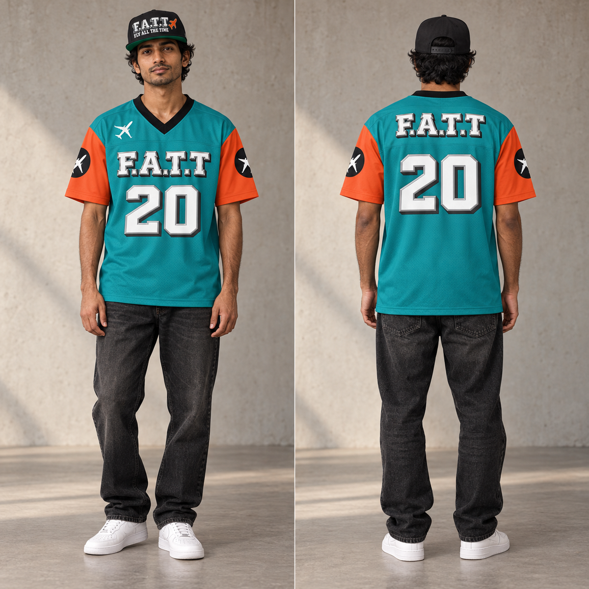 F.A.T.T Miami, model front and back views with matching snapback