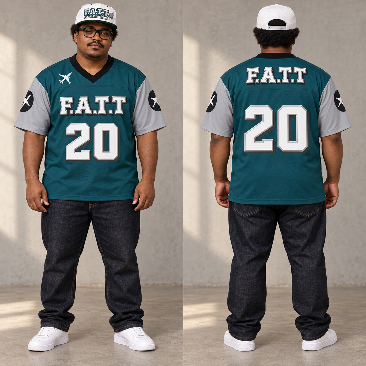 F.A.T.T Philadelphia, model front and back views with matching snapback
