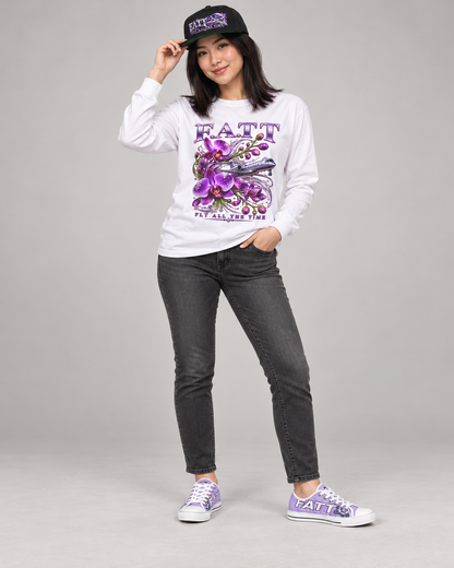 FATT Lilac Wings Urban Peak Low — full outfit with coordinating FATT clothing and cap