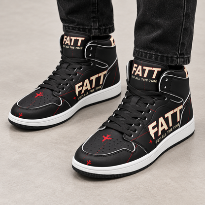 FATT Redline Motion High Top — front three-quarter on-foot view