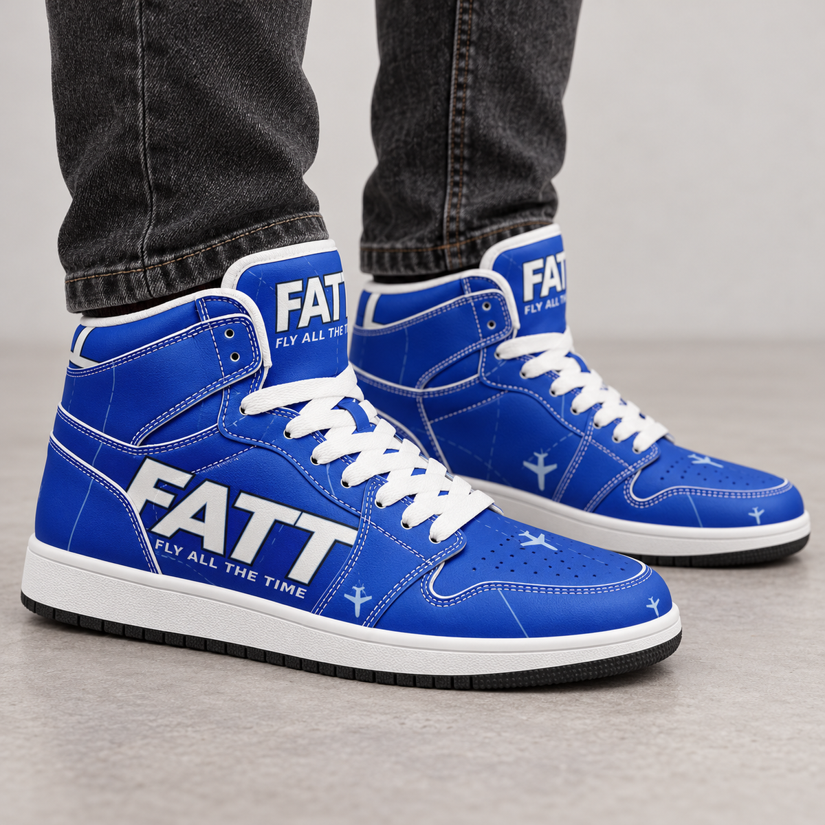 FATT Royal Flight Motion High Top — side on-foot view