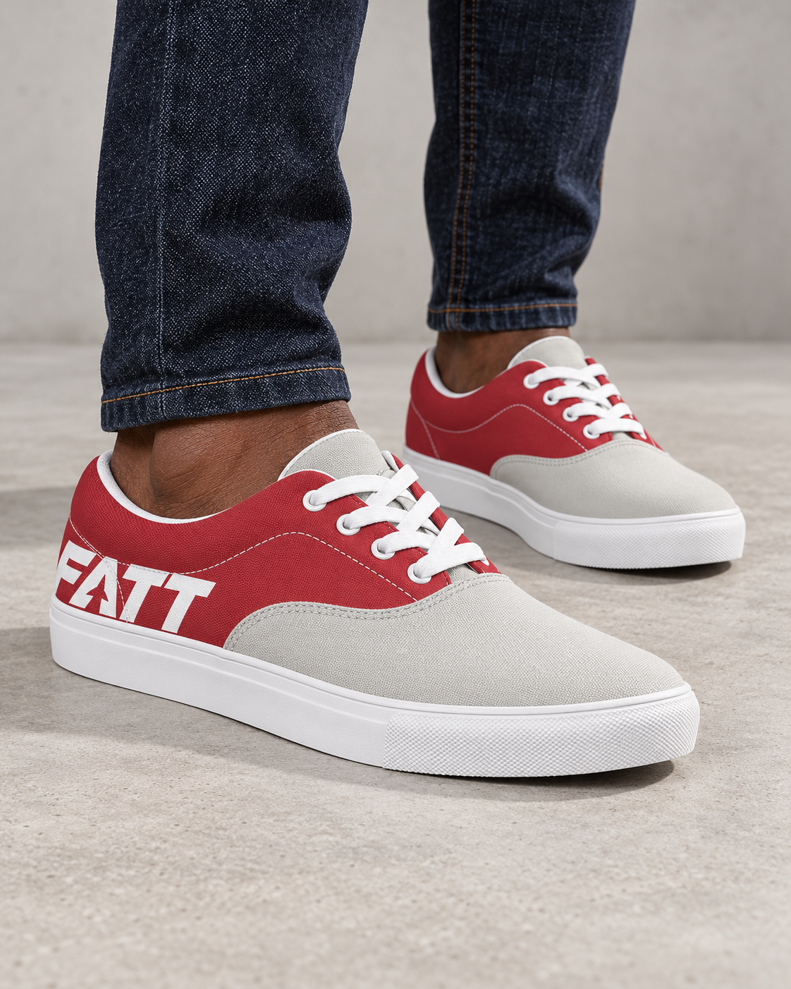 FATT Turntable Men's Lace Up Canvas Shoe — new model close-up showing side and front angles