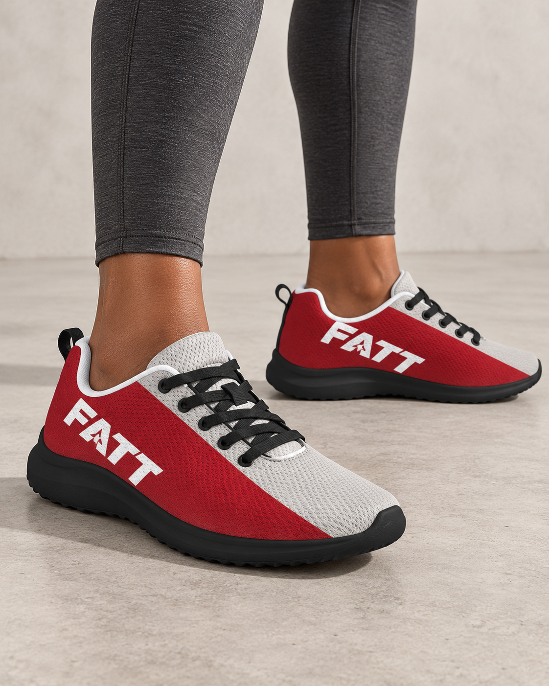 FATT Turntable Women's Athletic Shoe - Black — new model close-up showing side and front angles