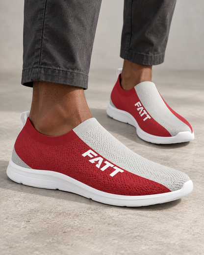 FATT Turntable Men's Slip-On Flyknit Shoe — new model close-up showing side and front angles